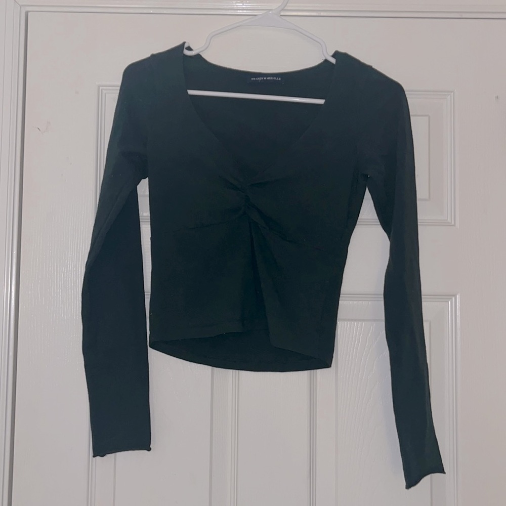 Dark Green Long Sleeve Brandy Top